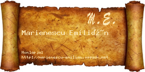 Marienescu Emilián névjegykártya