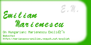 emilian marienescu business card